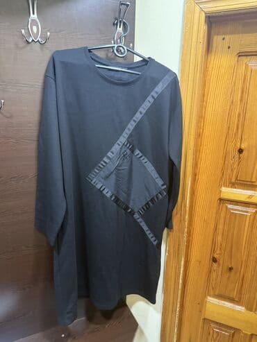 Qadın tunik/kofta – qara rəng - Model: Uzunqol, oversize kəsim lalafo.az -da Qadın tunik/kofta – qara rəng - Model: Uzunqol, oversize kəsim