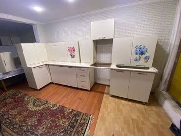 Пуфики: Mətbəx mebeli dəsti – L formalı, krem rəngli - Material at lalafo.az — 1 Пуфики: Mətbəx mebeli dəsti – L formalı, krem rəngli - Material — 1