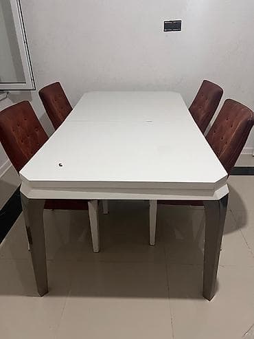 Qonaq otağı üçün, Açılan, Dördbucaq masa, 6 stul lalafo.az -da Qonaq otağı üçün, Açılan, Dördbucaq masa, 6 stul