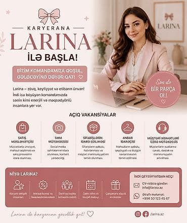 SMM menecer tələb olunur, İstənilən yaş lalafo.az -da SMM menecer tələb olunur, İstənilən yaş