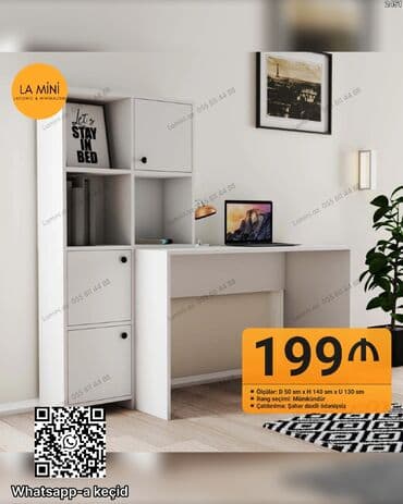 Düz masa, Stulsuz, Polkalı, Siyirməsiz, Sadə laminat lalafo.az -da Düz masa, Stulsuz, Polkalı, Siyirməsiz, Sadə laminat