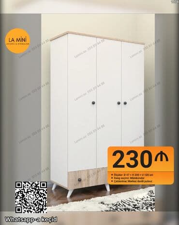 Düz dolab, Dəhliz üçün, Paltar üçün, Açılan, Korpuslu, 3 qapılı lalafo.az -da Düz dolab, Dəhliz üçün, Paltar üçün, Açılan, Korpuslu, 3 qapılı