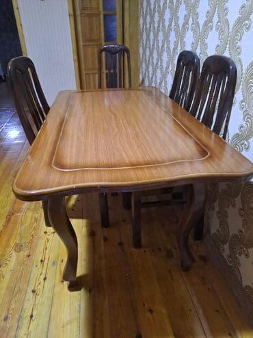 Qonaq otağı üçün, İşlənmiş, Açılmayan, Dördbucaq masa, 6 stul lalafo.az -da Qonaq otağı üçün, İşlənmiş, Açılmayan, Dördbucaq masa, 6 stul