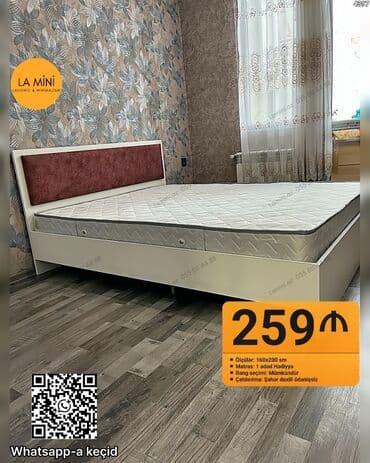 Sifarişlə komodlar: Minimalist yataq dəsti – LA MİNİ - Ölçü: 160x200 sm - Başlıq: yumşaq lalafo.az -da — 1 Sifarişlə komodlar: Minimalist yataq dəsti – LA MİNİ - Ölçü: 160x200 sm - Başlıq: yumşaq — 1