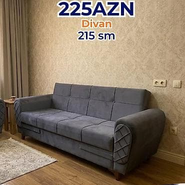 Divan – 215 sm Qiymət: 225 AZN (şəkildə göstərilib) - Rəng: tünd boz lalafo.az -da Divan – 215 sm Qiymət: 225 AZN (şəkildə göstərilib) - Rəng: tünd boz