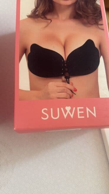 SUWEN markalı qara rəngdə kəmərsiz, özü yapışqanlı push-up sütyen lalafo.az -da SUWEN markalı qara rəngdə kəmərsiz, özü yapışqanlı push-up sütyen