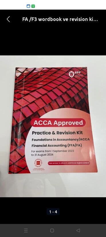 Maliyyə və mühasibatlıq kitabi FA /F3 wordbook ve revision kitablari lalafo.az -da Maliyyə və mühasibatlıq kitabi FA /F3 wordbook ve revision kitablari