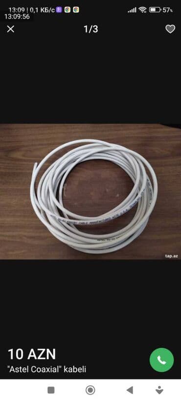 Peyk antenası kabeli, işlənmiş uzunluğu 15 metr lalafo.az -da Peyk antenası kabeli, işlənmiş uzunluğu 15 metr