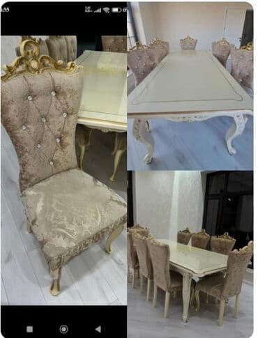 Qonaq otağı üçün, İşlənmiş, Kvadrat masa, 8 stul lalafo.az -da Qonaq otağı üçün, İşlənmiş, Kvadrat masa, 8 stul