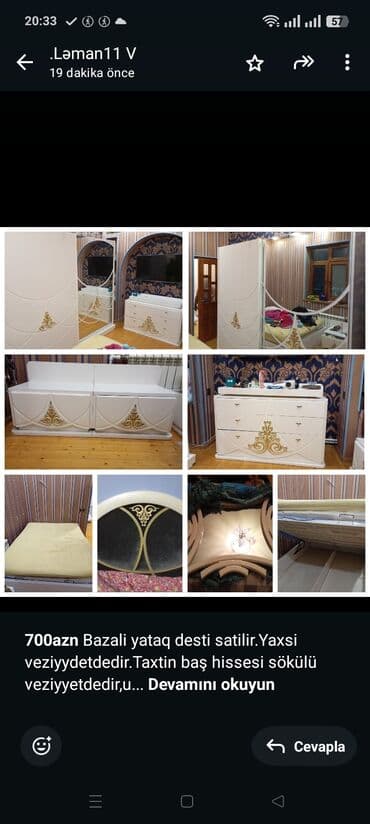 *700azn* Bazali yataq desti satilir.Yaxsi veziyydetdedir.Taxtin baş lalafo.az -da *700azn* Bazali yataq desti satilir.Yaxsi veziyydetdedir.Taxtin baş