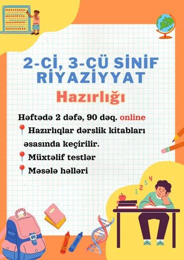 2-ci və 3-cü siniflər üçün Riyaziyyat hazırlığı – online - Dərslər lalafo.az -da 2-ci və 3-cü siniflər üçün Riyaziyyat hazırlığı – online - Dərslər