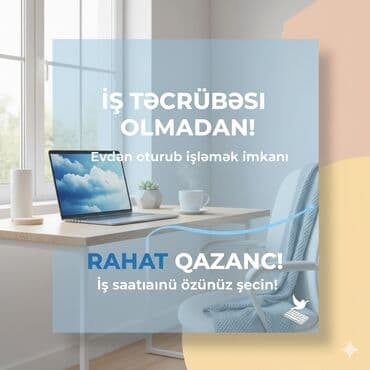 Evdən oturub pul qazanmaq istəyənlər əlaqə saxlasın. İş saatınızı lalafo.az -da Evdən oturub pul qazanmaq istəyənlər əlaqə saxlasın. İş saatınızı