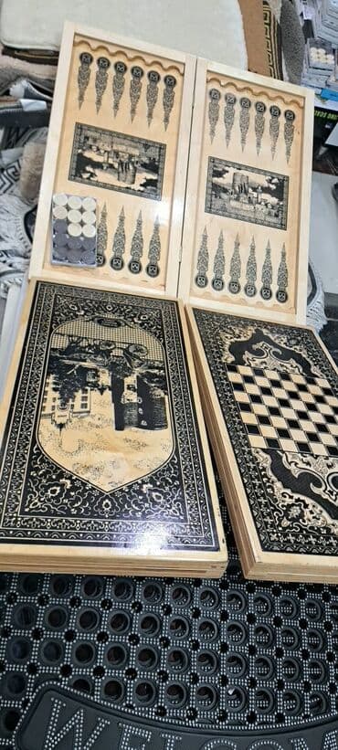 Dəbilqələr: Ağacdan hazırlanmış 3‑in‑1 stolüstü oyun dəsti. Xüsusiyyətlər: - lalafo.az -da — 2 Dəbilqələr: Ağacdan hazırlanmış 3‑in‑1 stolüstü oyun dəsti. Xüsusiyyətlər: - — 2