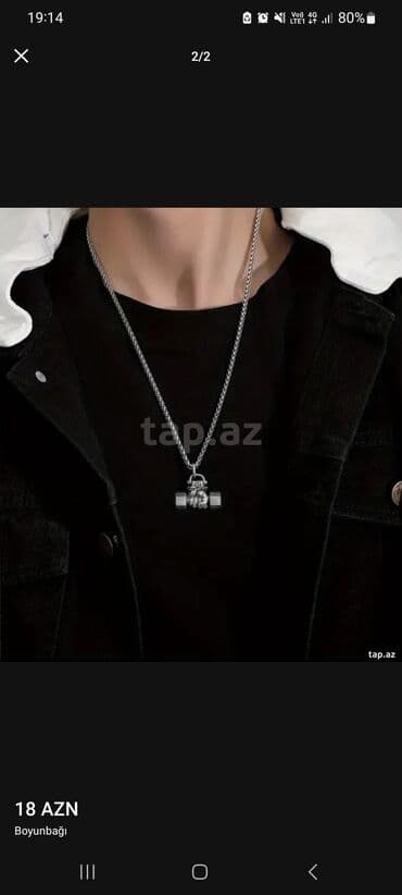 Цепочки: Metal boyunbağı – çəkic formalı asma ilə - Stil: rock/steampunk at lalafo.az — 2 Цепочки: Metal boyunbağı – çəkic formalı asma ilə - Stil: rock/steampunk — 2