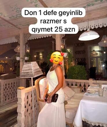 Ağ rəngli uzun ziyafət donu - Ölçü: S - Nazik qoşalı çiyin qayışları - lalafo.az -da Ağ rəngli uzun ziyafət donu - Ölçü: S - Nazik qoşalı çiyin qayışları -