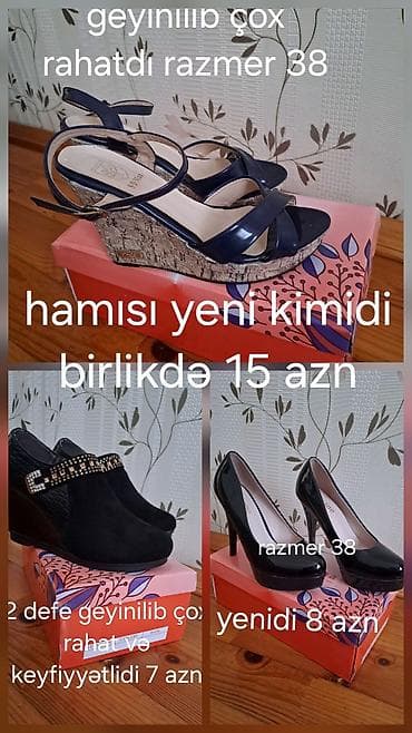 Qadın ayaqqabıları paketi – razmer 38 - Tünd göy platforma sandal lalafo.az -da Qadın ayaqqabıları paketi – razmer 38 - Tünd göy platforma sandal