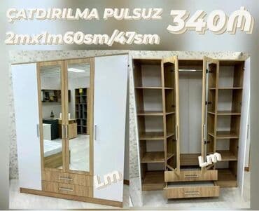 Yeni, Açılan, 4 qapılı Düz dolab lalafo.az -da Yeni, Açılan, 4 qapılı Düz dolab