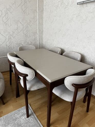Dördbucaq masa, 6 stul lalafo.az -da Dördbucaq masa, 6 stul