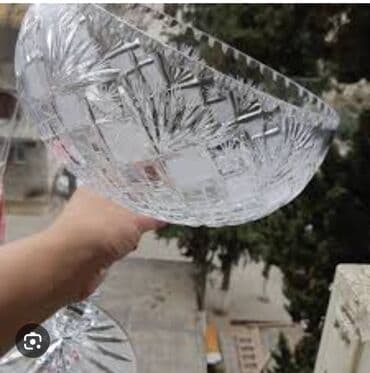 Kəsimli kristal şirniyyat qabı - Material: qalın, şəffaf kristal şüşə lalafo.az -da Kəsimli kristal şirniyyat qabı - Material: qalın, şəffaf kristal şüşə