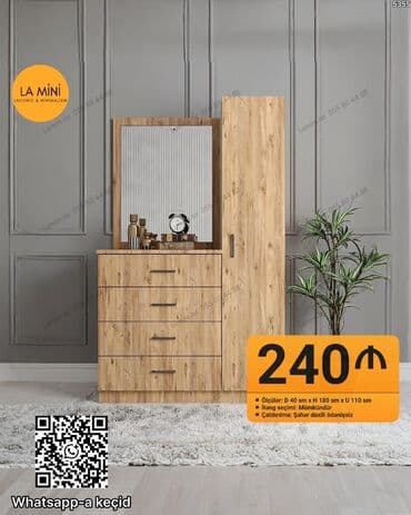 LA MİNİ – Laconic & Minimalism Mebel dəsti: güzgülü komod və şkaf lalafo.az -da LA MİNİ – Laconic & Minimalism Mebel dəsti: güzgülü komod və şkaf