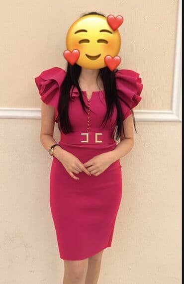 Qadın paltarı – qırmızı/çəhrayı tonlarda, dizə qədər - Model: bədənə lalafo.az -da Qadın paltarı – qırmızı/çəhrayı tonlarda, dizə qədər - Model: bədənə