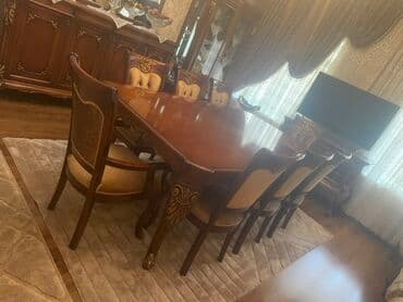 Qonaq otağı üçün, Açılmayan, Dördbucaq masa, 8 stul lalafo.az -da Qonaq otağı üçün, Açılmayan, Dördbucaq masa, 8 stul