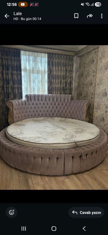 Klassik üslubda mebel dəsti 1) Dairəvi çarpayı - Yumşaq, kapitone lalafo.az -da Klassik üslubda mebel dəsti 1) Dairəvi çarpayı - Yumşaq, kapitone