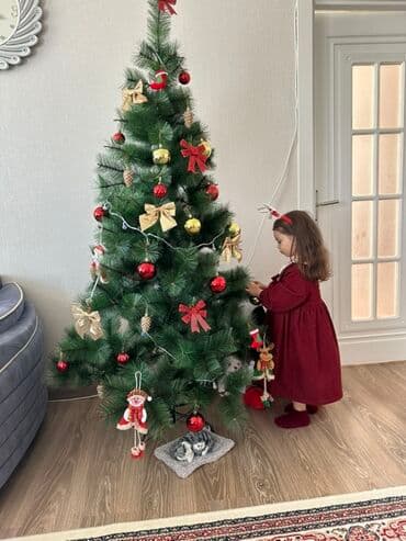 Süni Yeni il şam ağacı – tam bəzədilmiş dəst - Realistik yaşıl lalafo.az -da Süni Yeni il şam ağacı – tam bəzədilmiş dəst - Realistik yaşıl