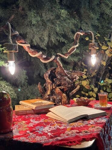 Təbii ağac kökü və budağından hazırlanmış dekorativ masa lampası - lalafo.az -da Təbii ağac kökü və budağından hazırlanmış dekorativ masa lampası -