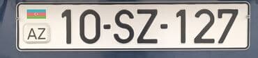 Azərbaycan dövlət nömrə nişanı: 10-SZ-127 - Seriya: SZ - Region kodu lalafo.az -da Azərbaycan dövlət nömrə nişanı: 10-SZ-127 - Seriya: SZ - Region kodu