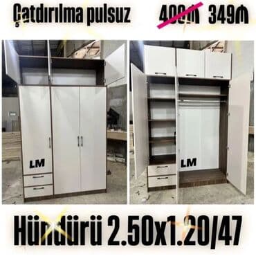 Açılan, 3 qapılı Düz dolab, Qarderob, paltar dolabı lalafo.az -da Açılan, 3 qapılı Düz dolab, Qarderob, paltar dolabı