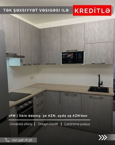 новые кухонные гарнитуры: Кухонный гарнитур на заказ, Самозакрывающие петли, Ламинат простой, Есть кредит, Бесплатная доставка at lalafo.az — 7 новые кухонные гарнитуры: Кухонный гарнитур на заказ, Самозакрывающие петли, Ламинат простой, Есть кредит, Бесплатная доставка — 7