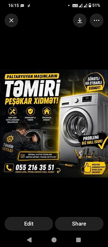 Paltaryuyan maşınları təmiri zəmanətli lalafo.az -da Paltaryuyan maşınları təmiri zəmanətli