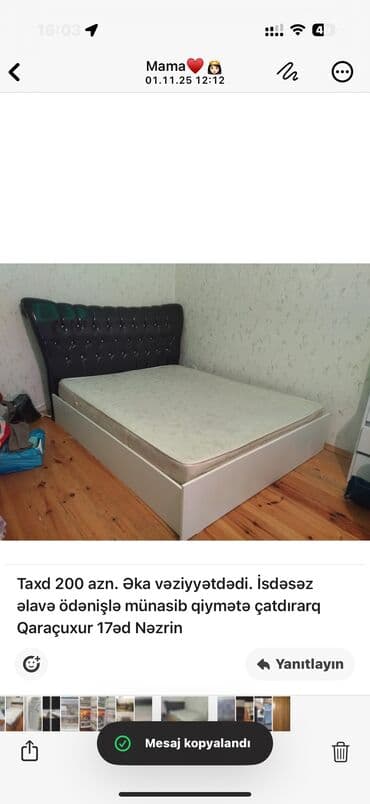 Yeni, İkinəfərlik çarpayı, Siyirməsiz lalafo.az -da Yeni, İkinəfərlik çarpayı, Siyirməsiz