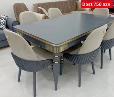 Qonaq otağı üçün, Açılmayan, Dördbucaq masa, 6 stul lalafo.az -da Qonaq otağı üçün, Açılmayan, Dördbucaq masa, 6 stul