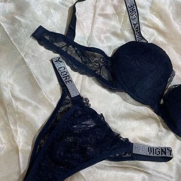 Yeni .Qara rəngli krujeva komplekti – büstqalter və string tərzli alt lalafo.az -da Yeni .Qara rəngli krujeva komplekti – büstqalter və string tərzli alt