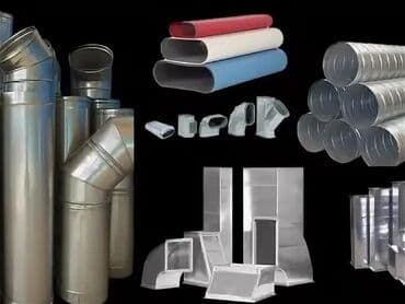 Havalandırma kanalları və fitinqləri - Materiallar: sinklənmiş polad lalafo.az -da Havalandırma kanalları və fitinqləri - Materiallar: sinklənmiş polad