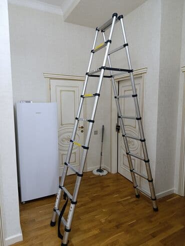 demir nerdivan: Teleskopik paslanmaz polad nərdivan – A-tipli (iki tərəfli) lalafo.az -da — 1 demir nerdivan: Teleskopik paslanmaz polad nərdivan – A-tipli (iki tərəfli) — 1