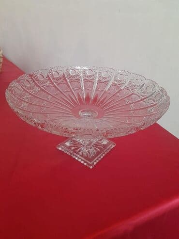 QEDİMİ XRUSTAL MEYVE VAZASI SATILIR!!! - Material: qalın, şəffaf lalafo.az -da QEDİMİ XRUSTAL MEYVE VAZASI SATILIR!!! - Material: qalın, şəffaf