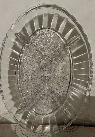 Tort və şiriniyyat qabı, rəng - Ağ, Şüşə lalafo.az -da — 3 Tort və şiriniyyat qabı, rəng - Ağ, Şüşə — 3