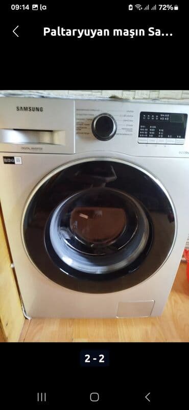 Paltaryuyan maşın Samsung, 8 kq, Yeni, Avtomat, Ödənişli çatdırılma lalafo.az -da Paltaryuyan maşın Samsung, 8 kq, Yeni, Avtomat, Ödənişli çatdırılma