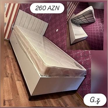 Təknəfərlik çarpayı, Bazalı, Matras ilə, Siyirməsiz lalafo.az -da Təknəfərlik çarpayı, Bazalı, Matras ilə, Siyirməsiz
