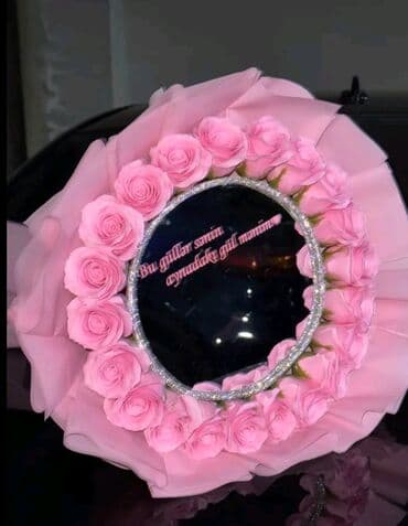 Aynalı solmayan güllərlə hazırlanmış buket sifarişlə lalafo.az -da Aynalı solmayan güllərlə hazırlanmış buket sifarişlə