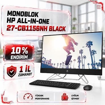 MONOBLOK HP ALL-IN-ONE 27-CB1156NH BLACK Prosessor ·Prosessor at lalafo.az MONOBLOK HP ALL-IN-ONE 27-CB1156NH BLACK Prosessor ·Prosessor