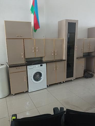 Mətbəx mebeli dəsti - Rəng: açıq bej korpus, qızılı kənar haşiyələr lalafo.az -da Mətbəx mebeli dəsti - Rəng: açıq bej korpus, qızılı kənar haşiyələr