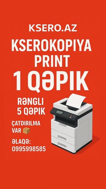 KSERO.AZ – Kserokopiya və Print xidməti - Ağ-qara kserokopiya/print lalafo.az -da KSERO.AZ – Kserokopiya və Print xidməti - Ağ-qara kserokopiya/print