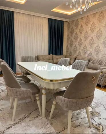 Qonaq otağı üçün, Yeni, Açılmayan, Dördbucaq masa, 6 stul lalafo.az -da Qonaq otağı üçün, Yeni, Açılmayan, Dördbucaq masa, 6 stul