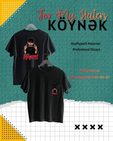 “For My Haters” köynəyi - Qara rəngdə, ön cib hissəsində kiçik, arxa lalafo.az -da “For My Haters” köynəyi - Qara rəngdə, ön cib hissəsində kiçik, arxa
