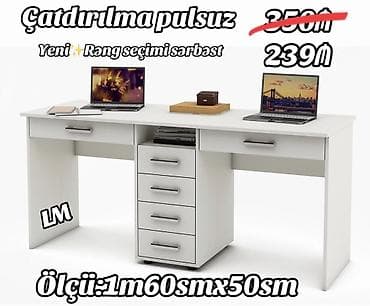 İş masası – çoxfunksiyalı model - Ölçü: 1 m 60 sm x 50 sm - Rəng lalafo.az -da İş masası – çoxfunksiyalı model - Ölçü: 1 m 60 sm x 50 sm - Rəng