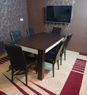 Qonaq otağı üçün, Açılmayan, Dördbucaq masa, 6 stul lalafo.az -da Qonaq otağı üçün, Açılmayan, Dördbucaq masa, 6 stul